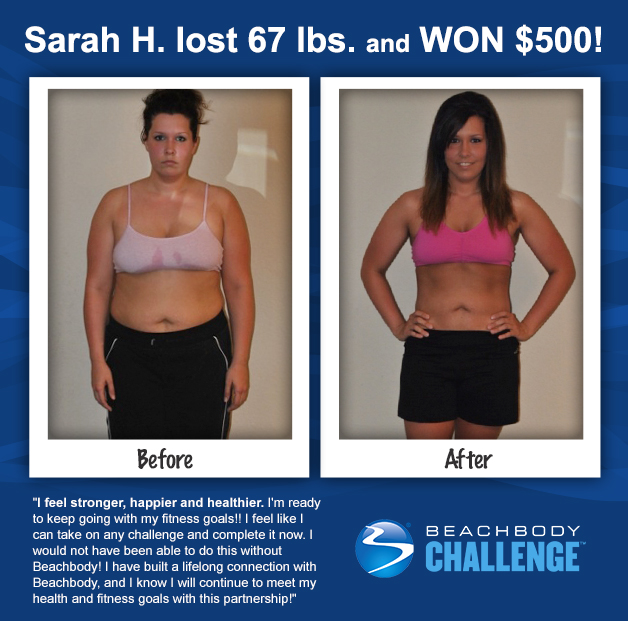 Sarah lost 67 pounds after the birth of her second child