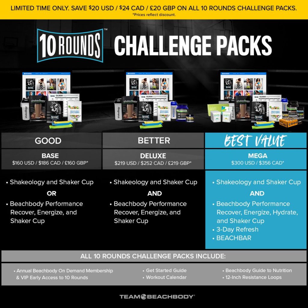 10 Rounds Challenge Pack Comparison