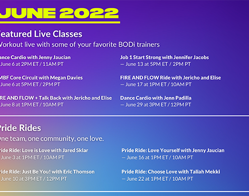 BODi June Special Events Classes