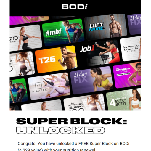 Super Block Unlock Nutritionals
