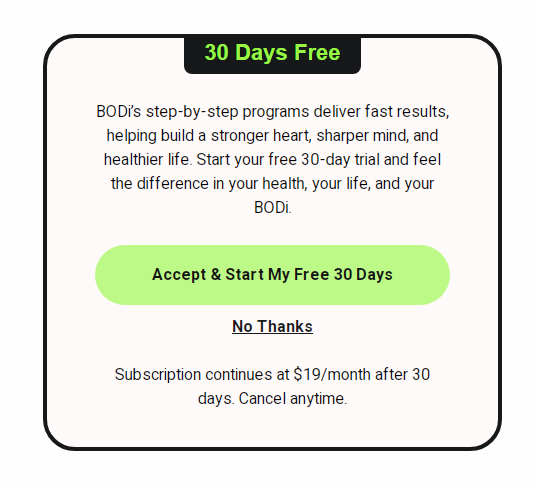 BODi 30-Day Free Trial