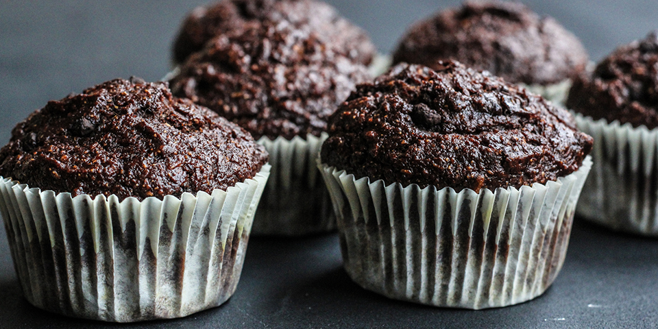 Flourless Brownie Muffins