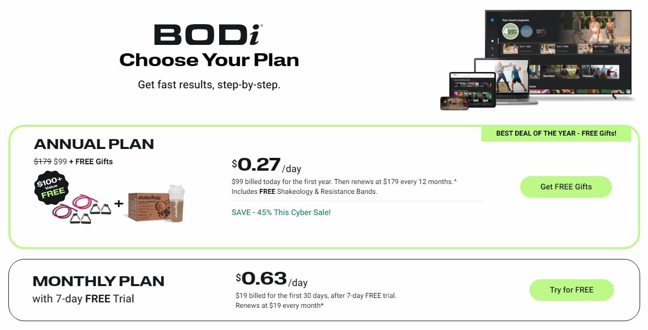 BODi Holidays Sale