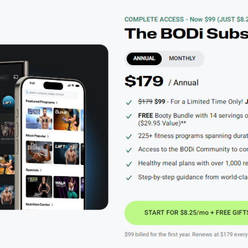 BODi Booty Boost Annual Subscription