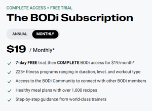 BODi Monthly Subscription with 7-Day Free Trial