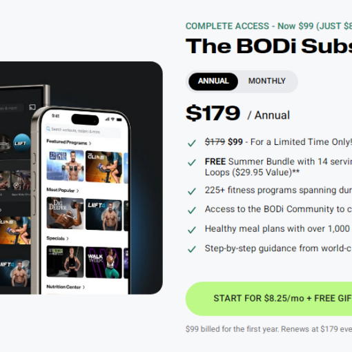 BODi Annual Membership with the Free Summer Bundle