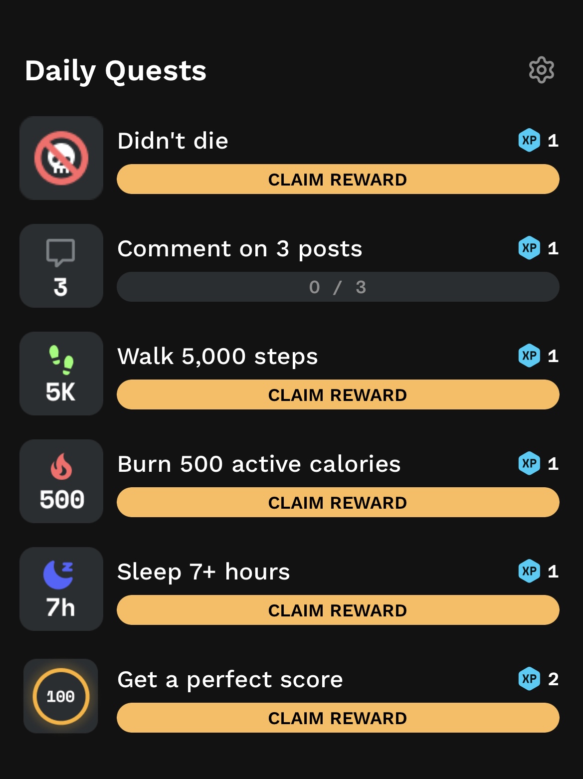 Don't Die Daily Quests