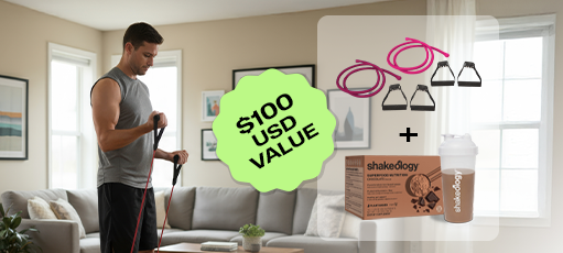 Free Resistance Bands + Shakeology with BODi Annual Subscription