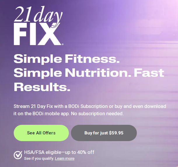 21 Day Fix - Own It for Just $59.95